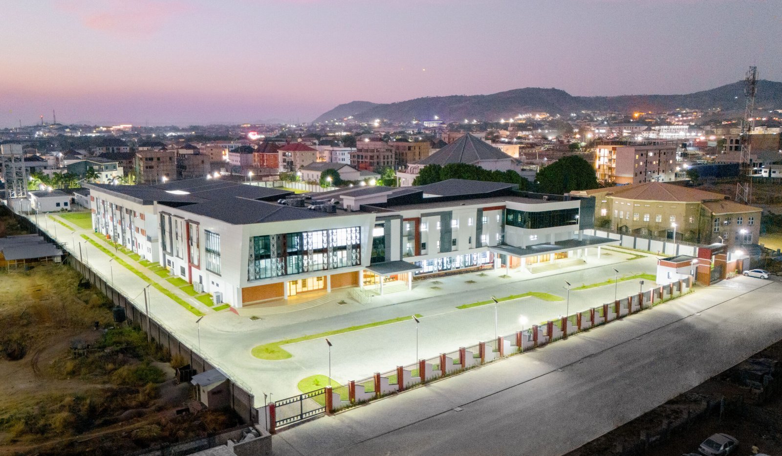 AWA World Academy, Aerial night view